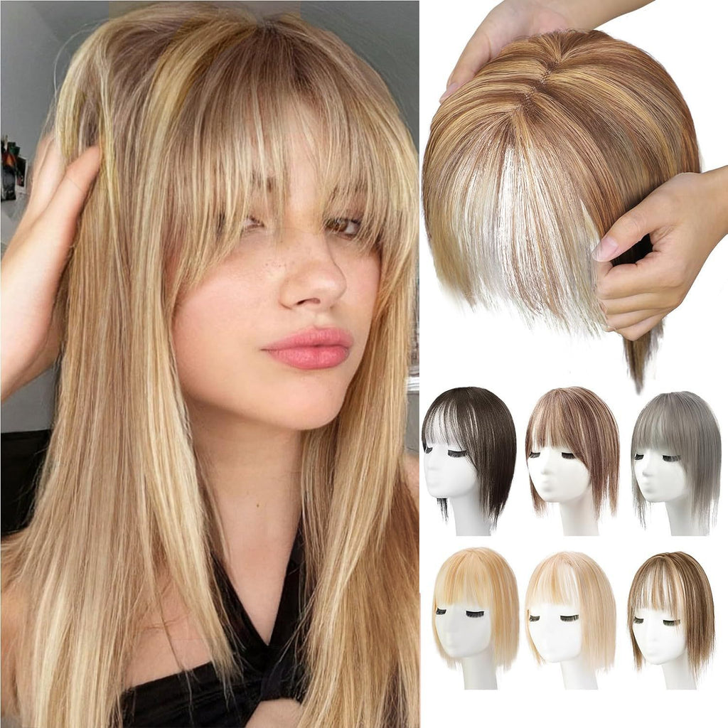 Wig Women's Natural Lightweight Breathable Cover Cheveux Gris Invisibles