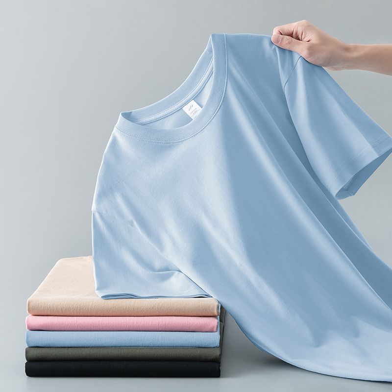 T-shirt en coton pur à demi manches pour hommes