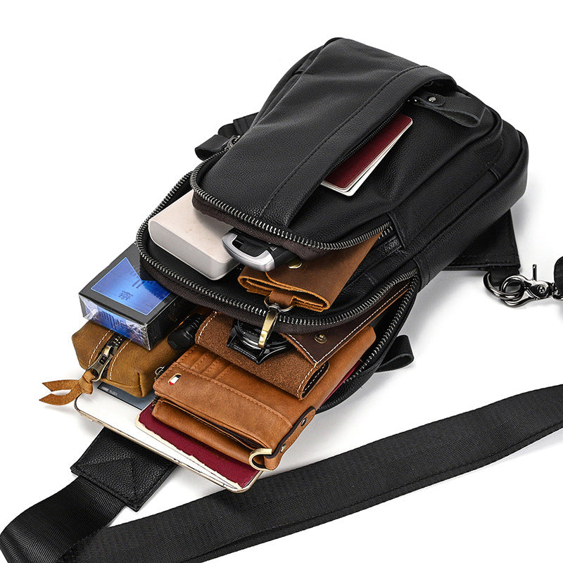 Leather Fashionable Grand-Capacity Homme sac de corps