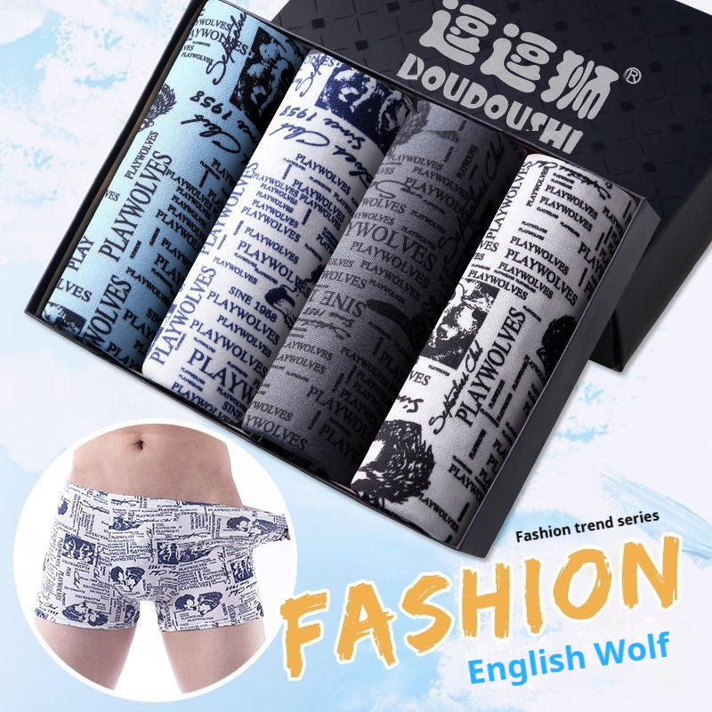 Boxer homme Slips Étudiant Mode tendance Nouveau