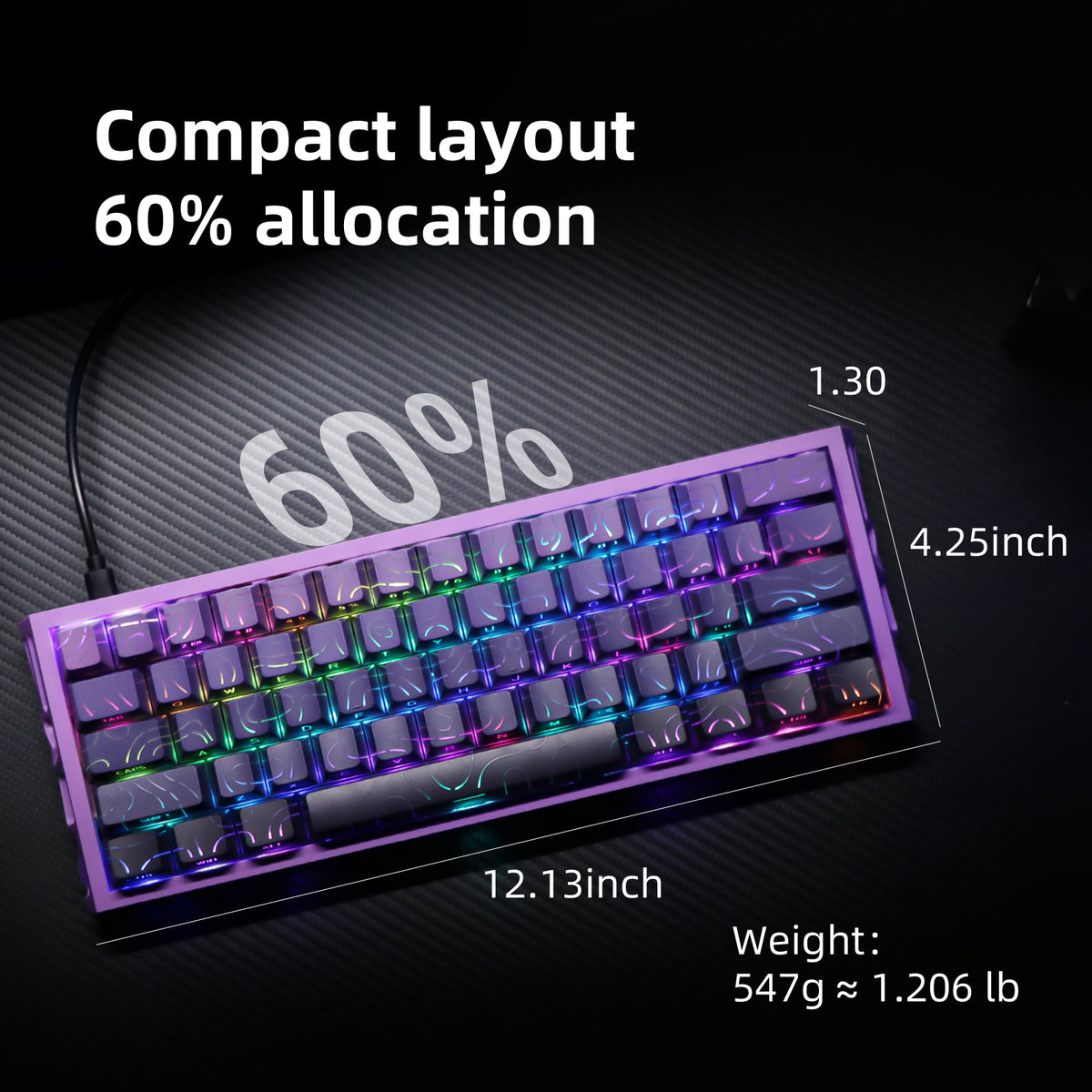NJ61 Hollow Single-Mode Mechanical Keyboard