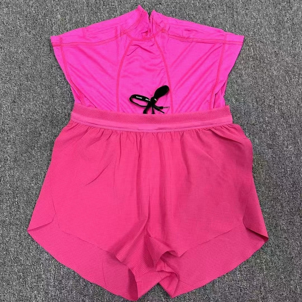 Pocket Marathon Courant Short Piste et champ Respirant Doublure Quatre coins