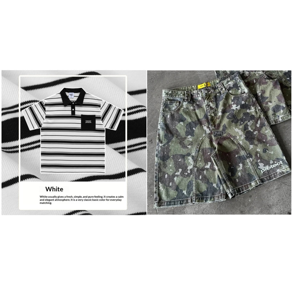 T-shirt à manches courtes à manches courtes en Polo avec un col à lacets