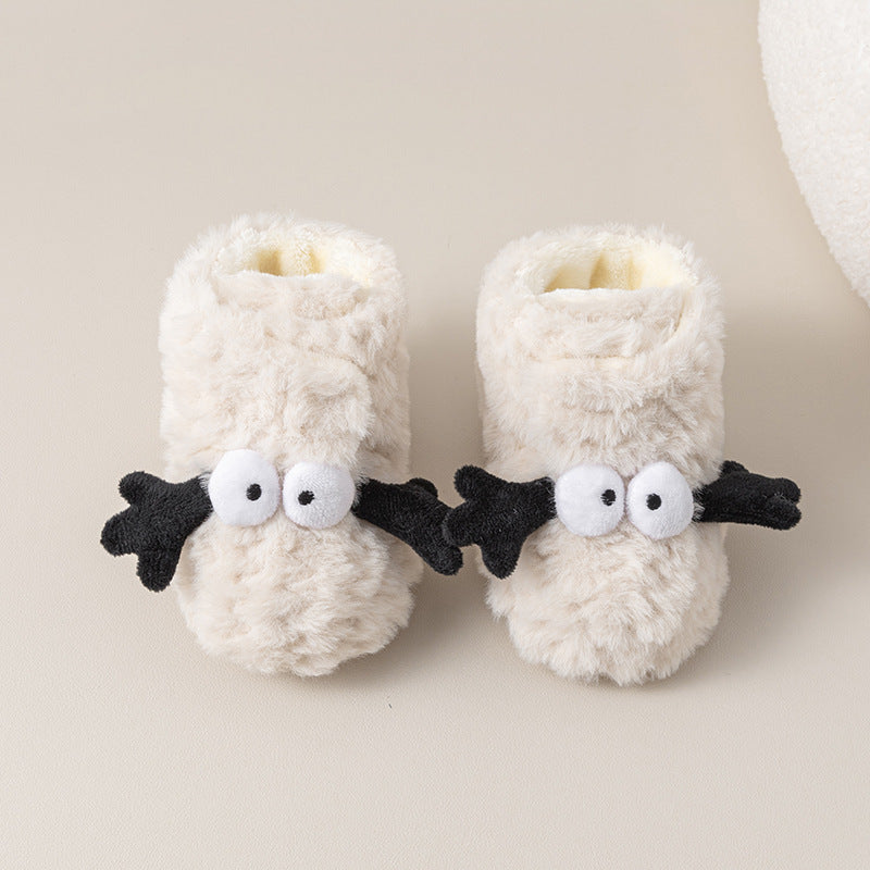 Chaud épais bébé Soft Bottom Chaussures pour tout-petits Non-dérapant