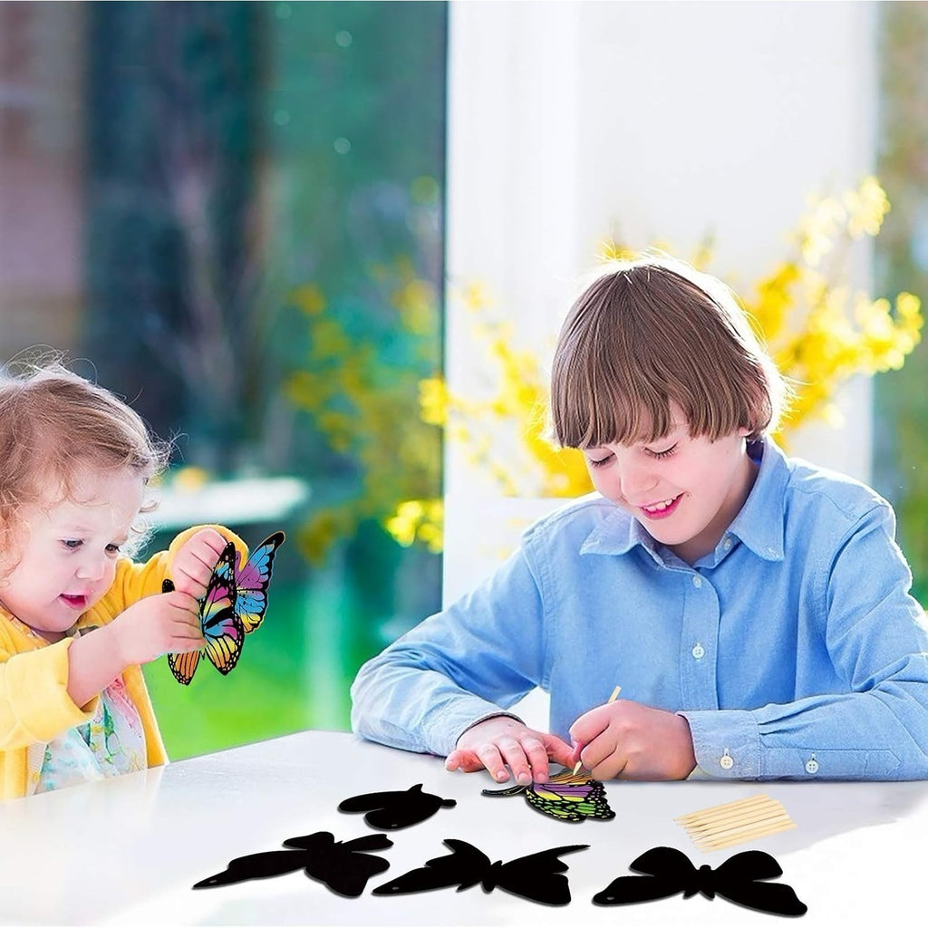 110-Piece Scratch Art Set with 48 Designs
