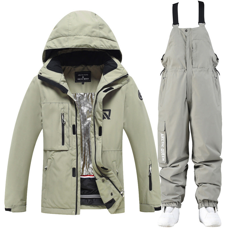 Costume de ski pour hommes et femmes en plein air Veneer Double Board