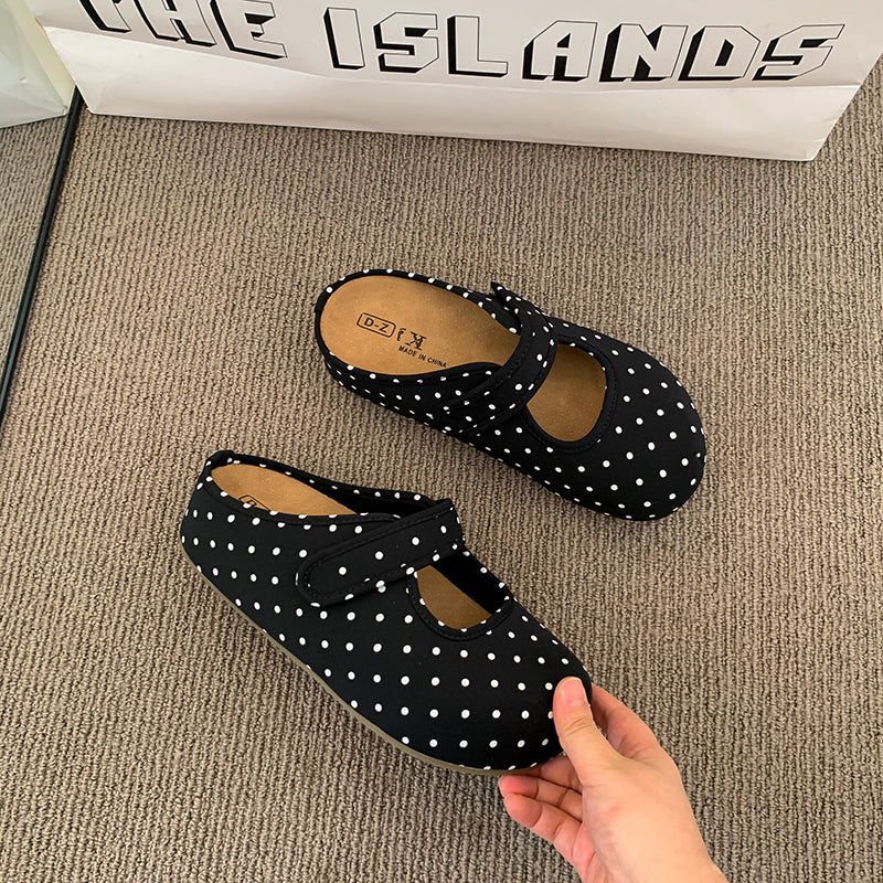 Vintage Polka Dot Platform Mary Jane Chaussures Pour Femmes