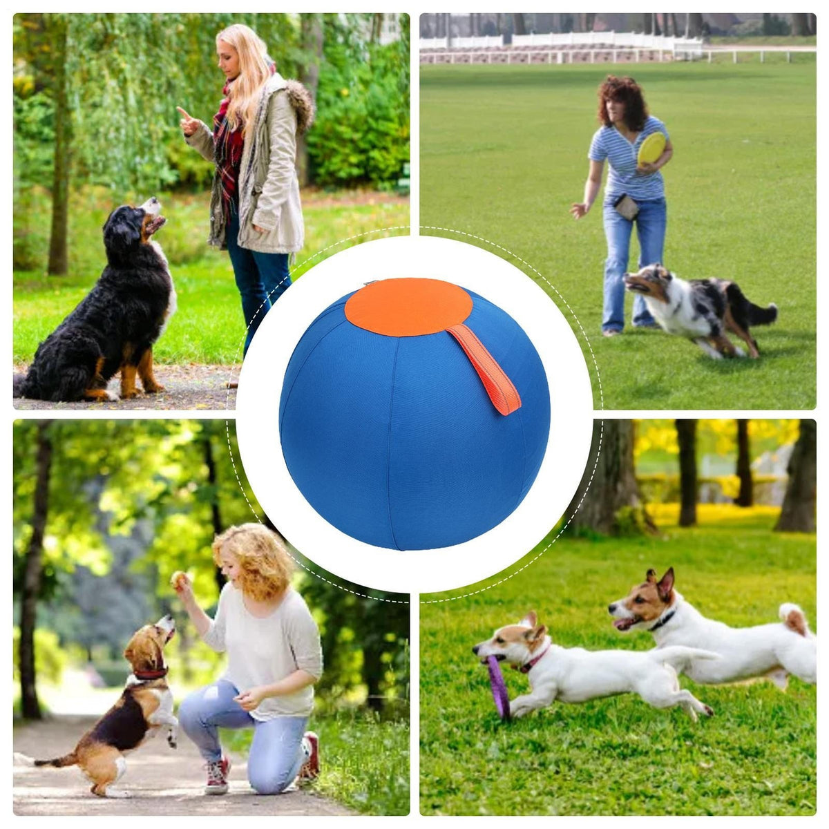 45cm Grand poids résistant à l'usure Gonflable Herding Ball jeu de graisse pour chiens jouer