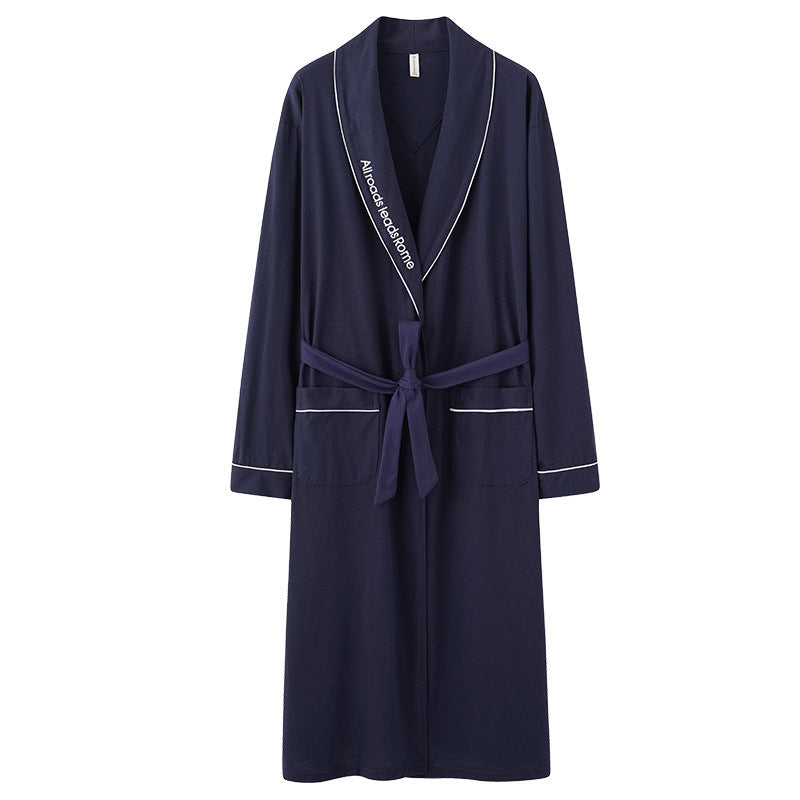 Hommes Automne Hiver Pajama Robe Plus Taille Manche longue