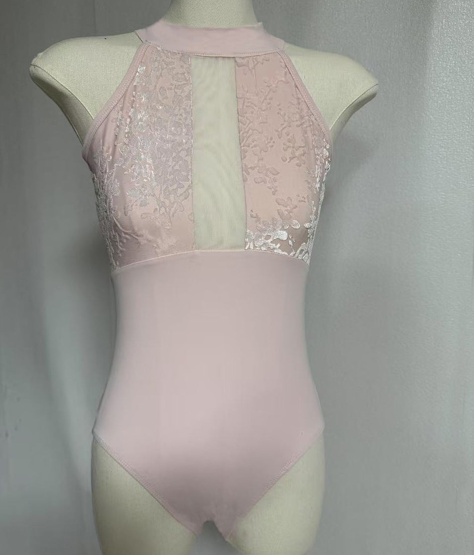 Femmes Ballet Pratique Leotard avec Col Halter
