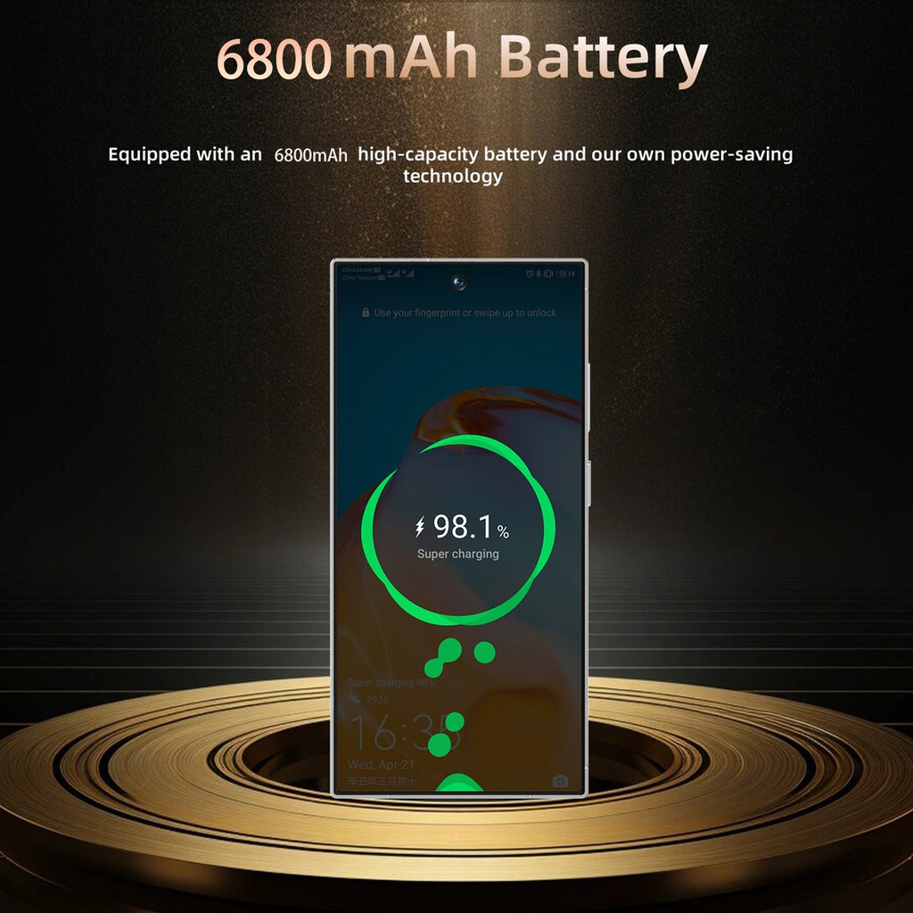 Smartphone portable ultra-débloqué 8 Go 256 Go Android14.0 6800mAh 6.8inch 5G