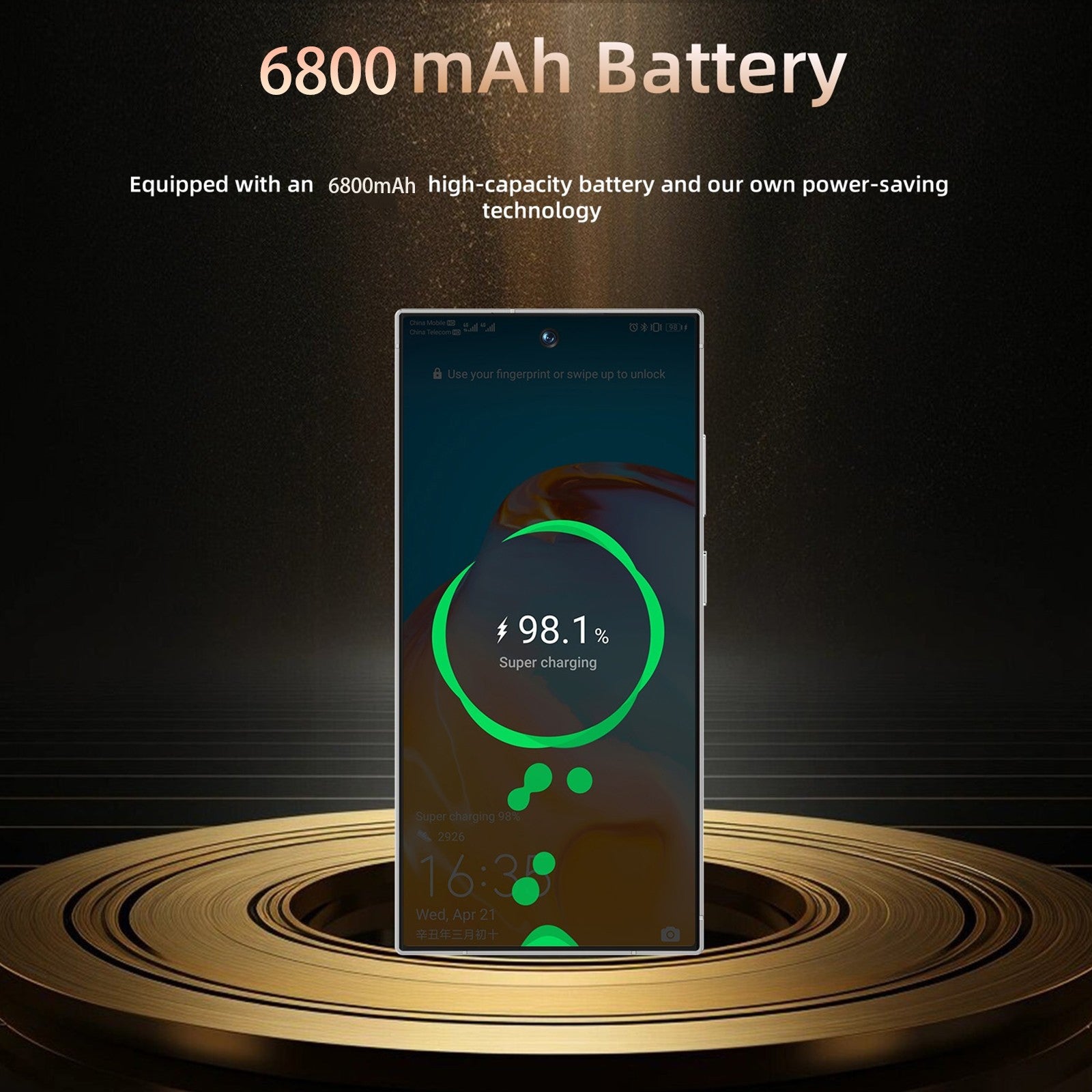 Smartphone portable ultra-débloqué 8 Go 256 Go Android14.0 6800mAh 6.8inch 5G