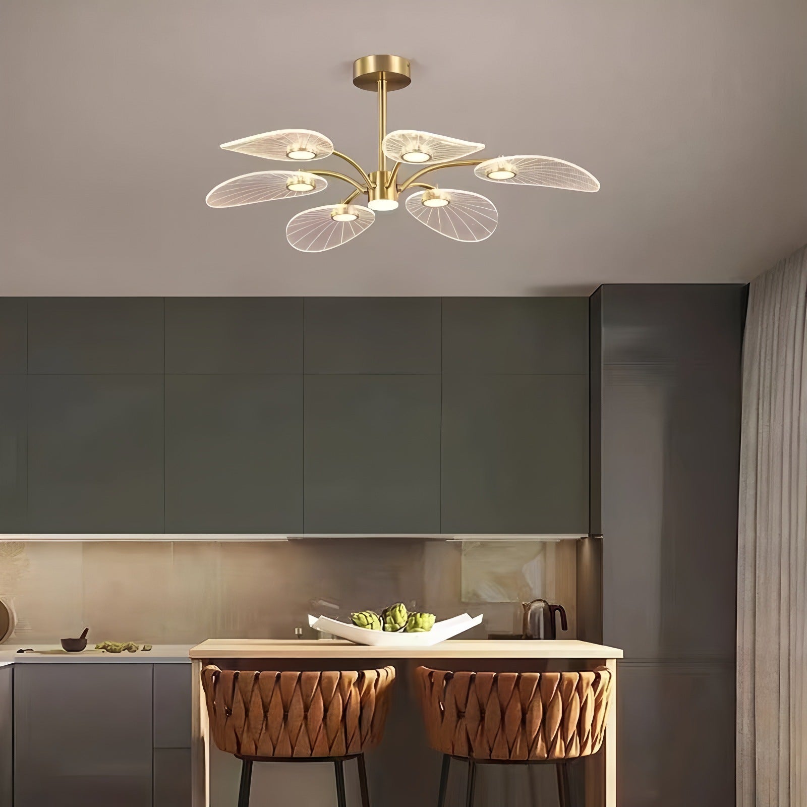 Salle d'étude en acrylique de style nordique Chandelier