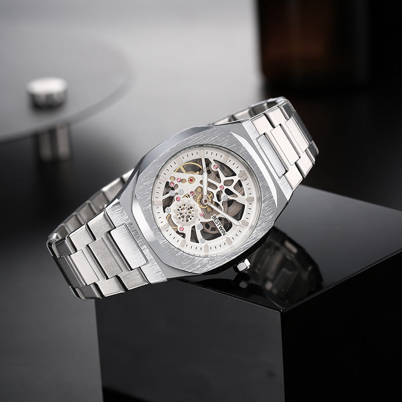 Fashion Alliage Montres Hommes BESTWIN Fermoir papillon creux