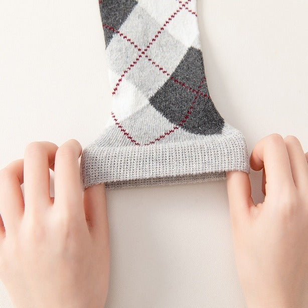 Chaussettes doublées de laine avec lignes à pointes plates