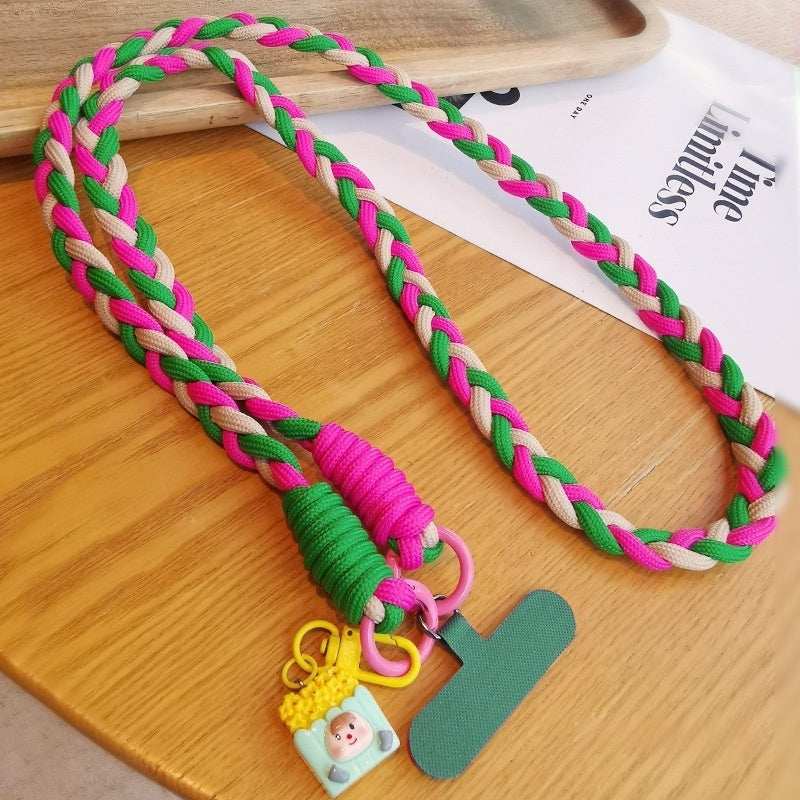 Crossbody Trois brins Cheval Tail Téléphone portable Lanyard