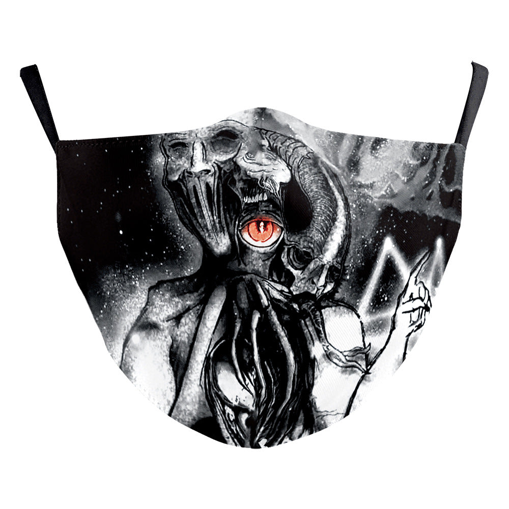 Masque de poussière Halloween Clown drôle Horreur créatif double couche