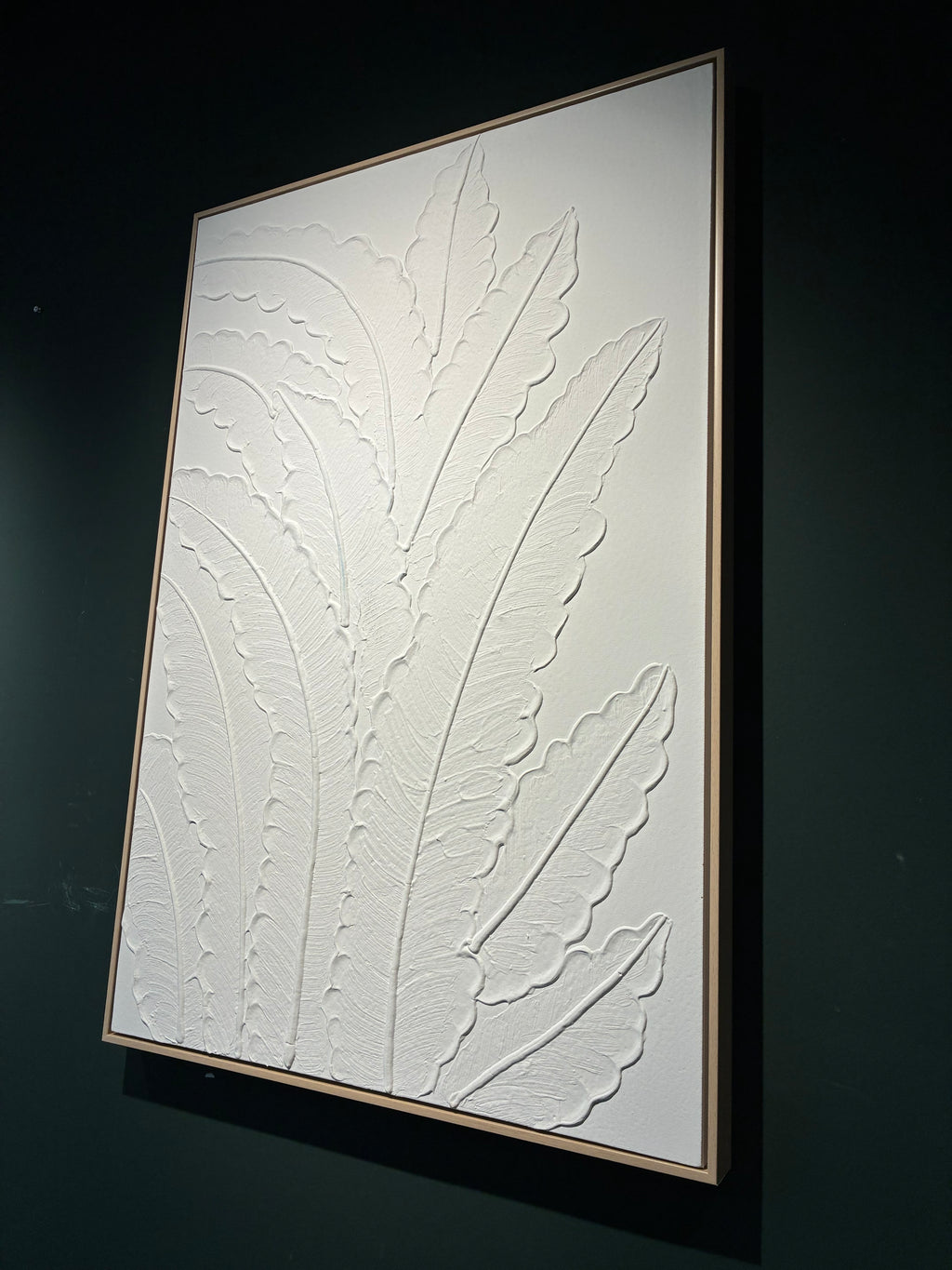 24x36 Art mural de feuille botanique encadrée