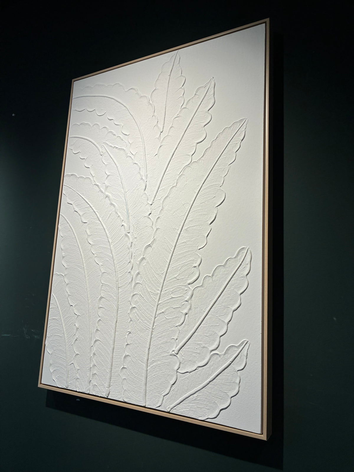 24x36 Art mural de feuille botanique encadrée