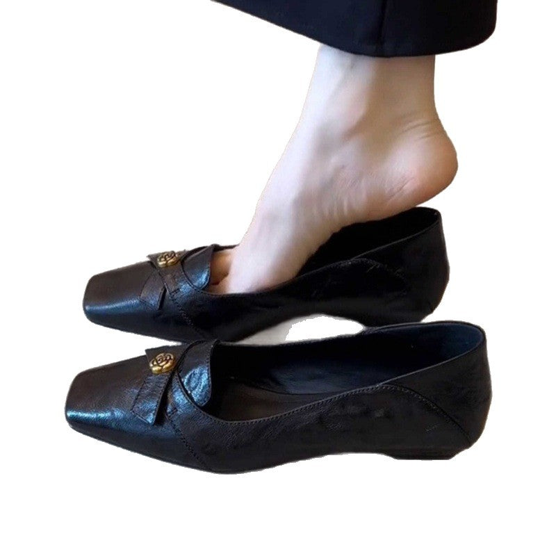Retro Chaussures Peep-toe modèle Camélia avec un détail Bow
