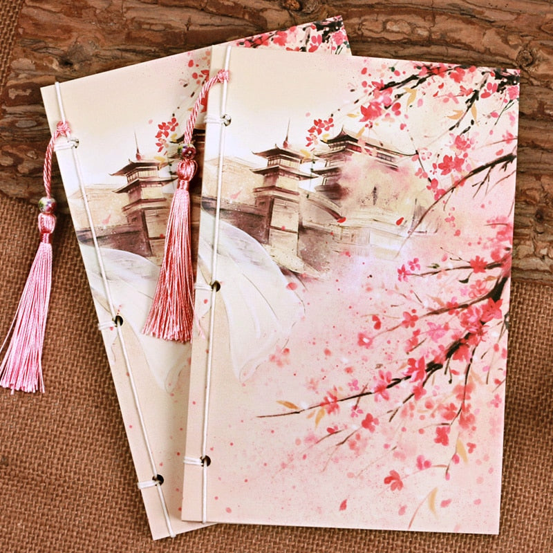 Aquarelle Retro Chinese Style Livre relié à la ligne