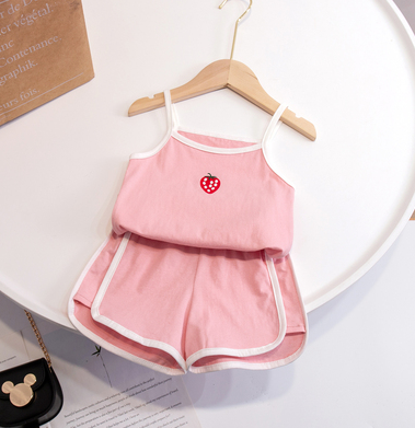 Filles' Home Service Suspendu d'été Pyjamas mince style Western-style Vest Respiration