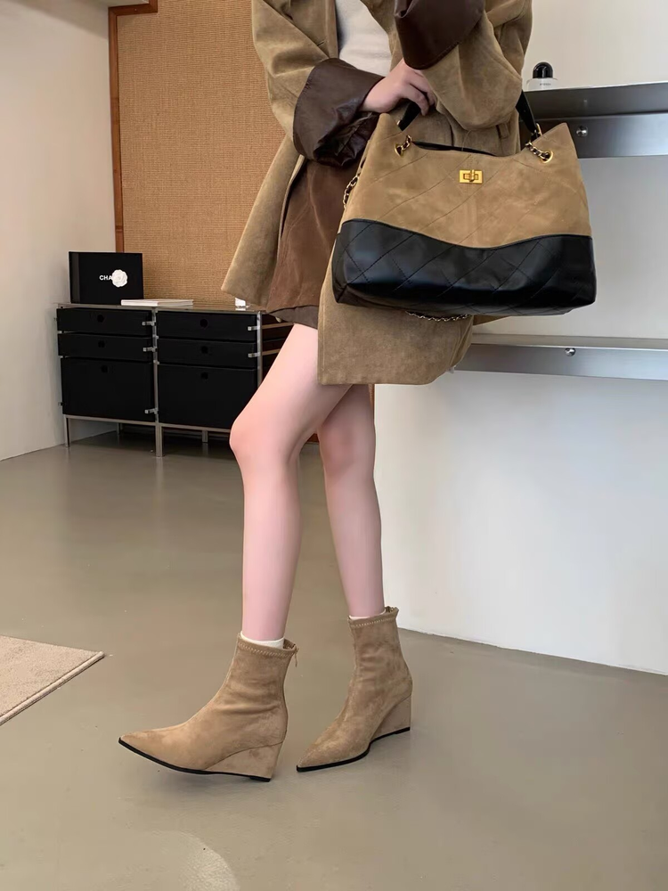 Bottes de mode pointues pour femmes de style européen & américain
