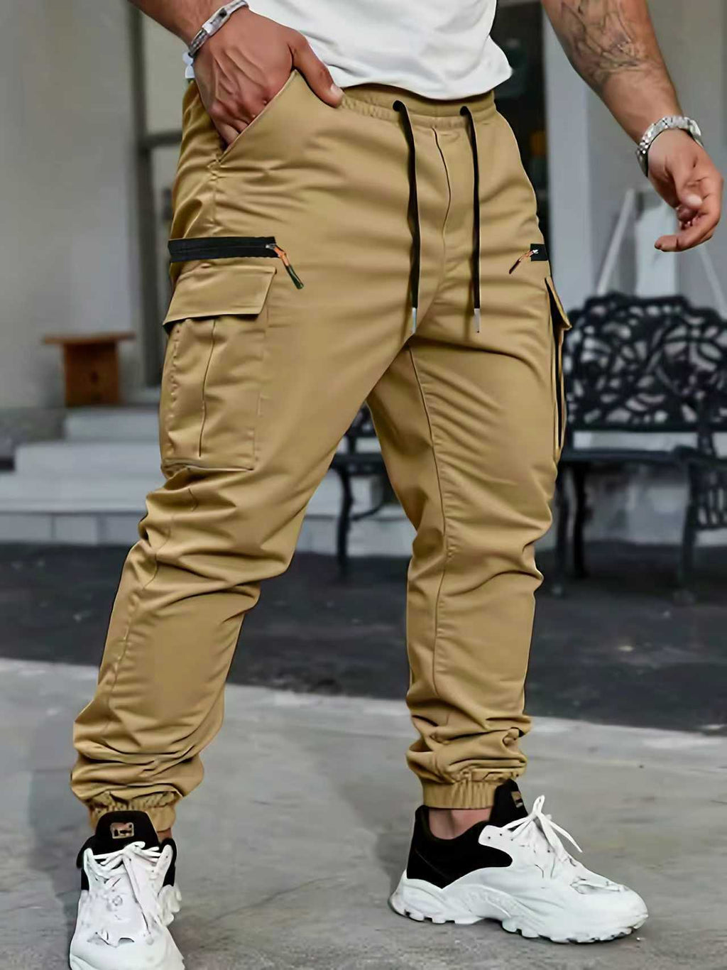 Pantalons d'utilité polyvalents pour hommes en position libre
