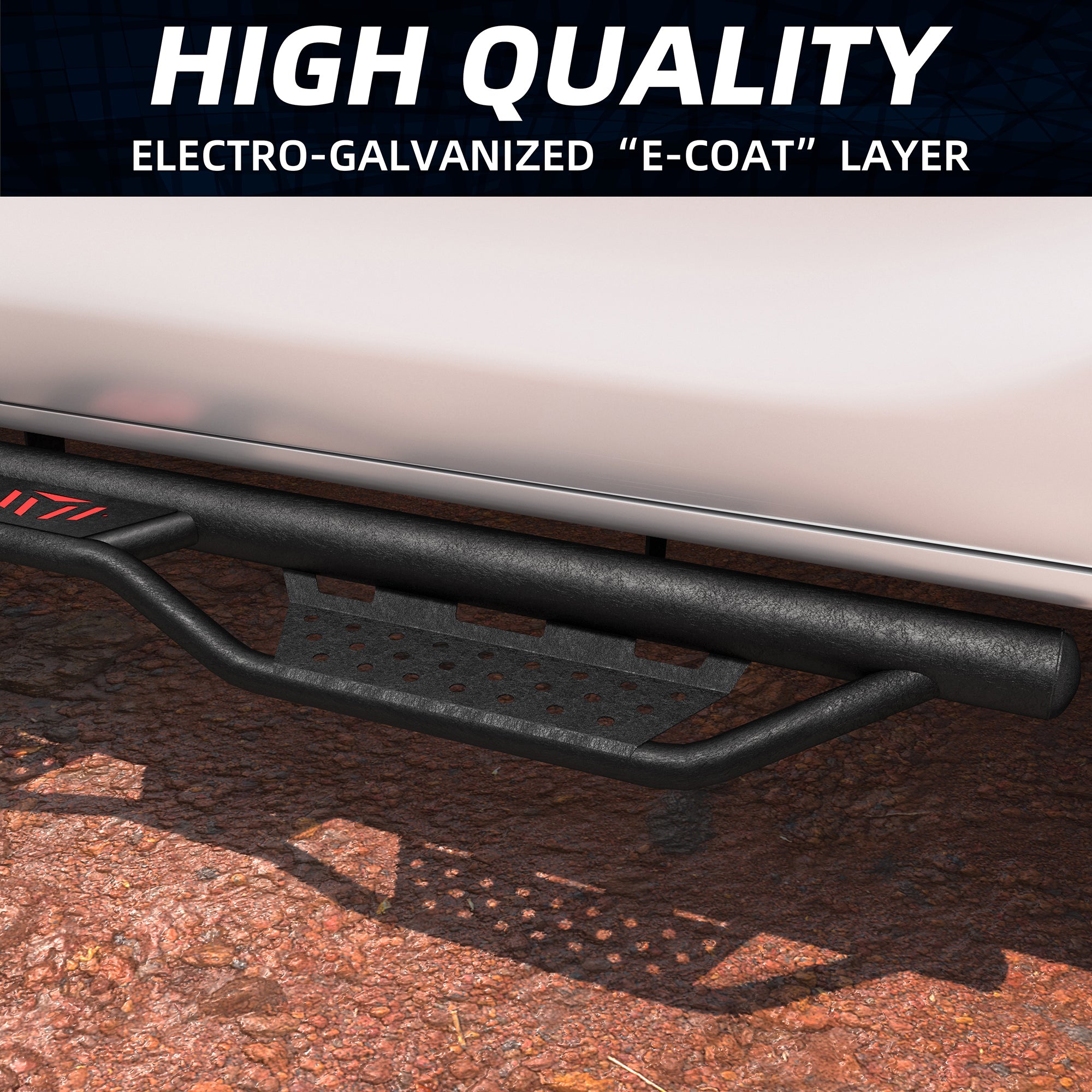 Planches de course Étapes latérales pour Toyota Tacoma Double Cab Drop Nerf Bars