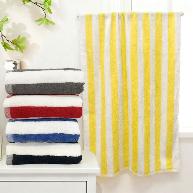Extra grand teint en fil de coton rayé serviette de plage pour la plage ou la natation