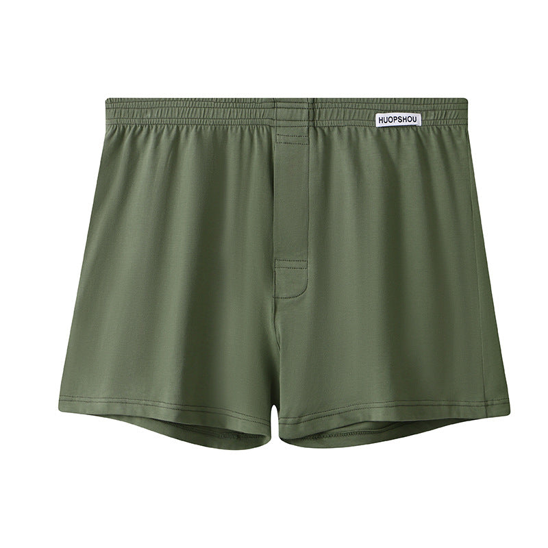 Loose Breathable Plus Size Sous-vêtements pour hommes Boxers en couleur solide