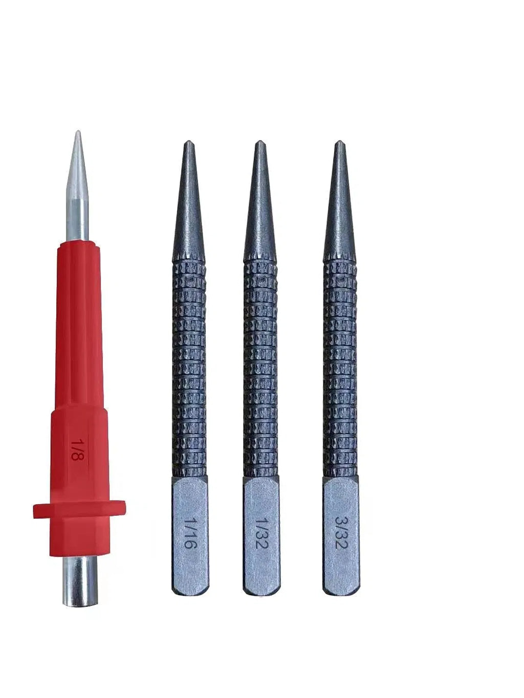 4 pièces de clou Setter & Center Punch Set 4" Wood Metal Super Impact Resistance USA