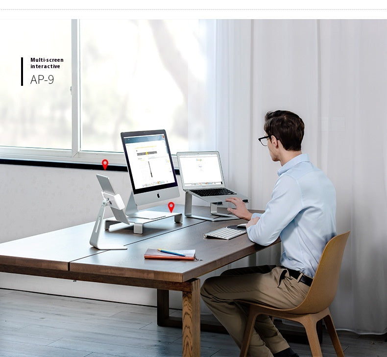 Riser de bureau en alliage d'aluminium pour ordinateur portable