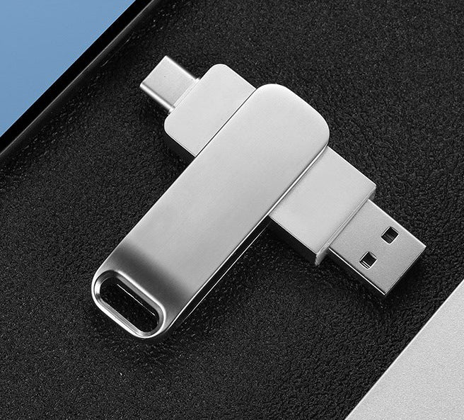 Mobile USB Drive rotative métal ordinateur cellulaire à double usage transmission rapide