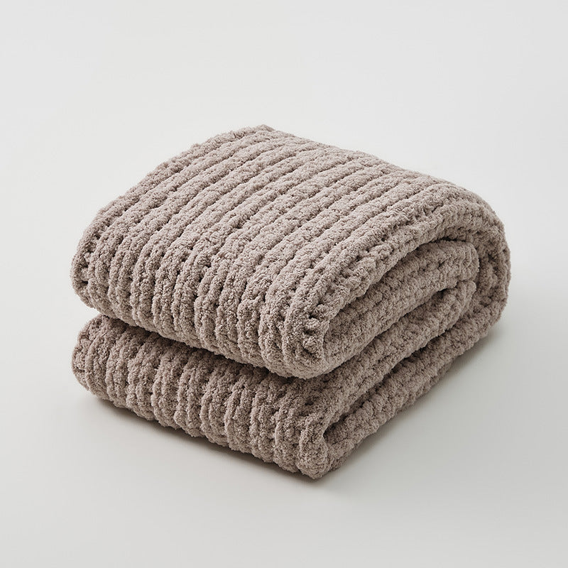 Cozy Blanket Maison Coiffé Couleur Solide Couverture