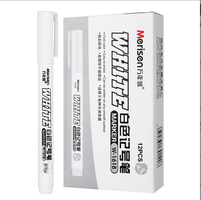 Super blanc éblouissant tête fine séchage rapide stylo de peinture étanche