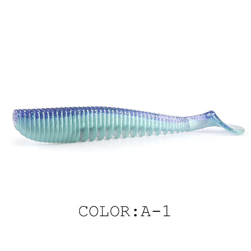 Lure d'eau douce Soft Bait T Tail Crochet de plomb