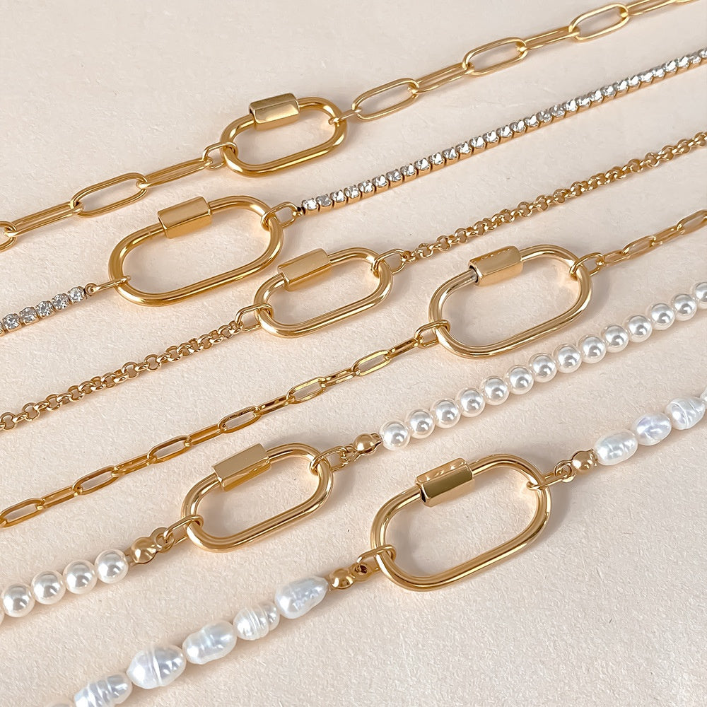 Série de colliers féminins tendance inspiré de la mode bricolage rétro