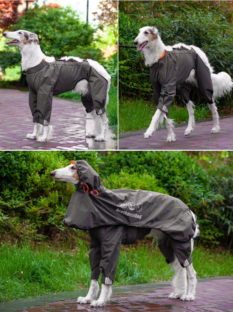 Poncho imperméable moyen grand chien à quatre pattes