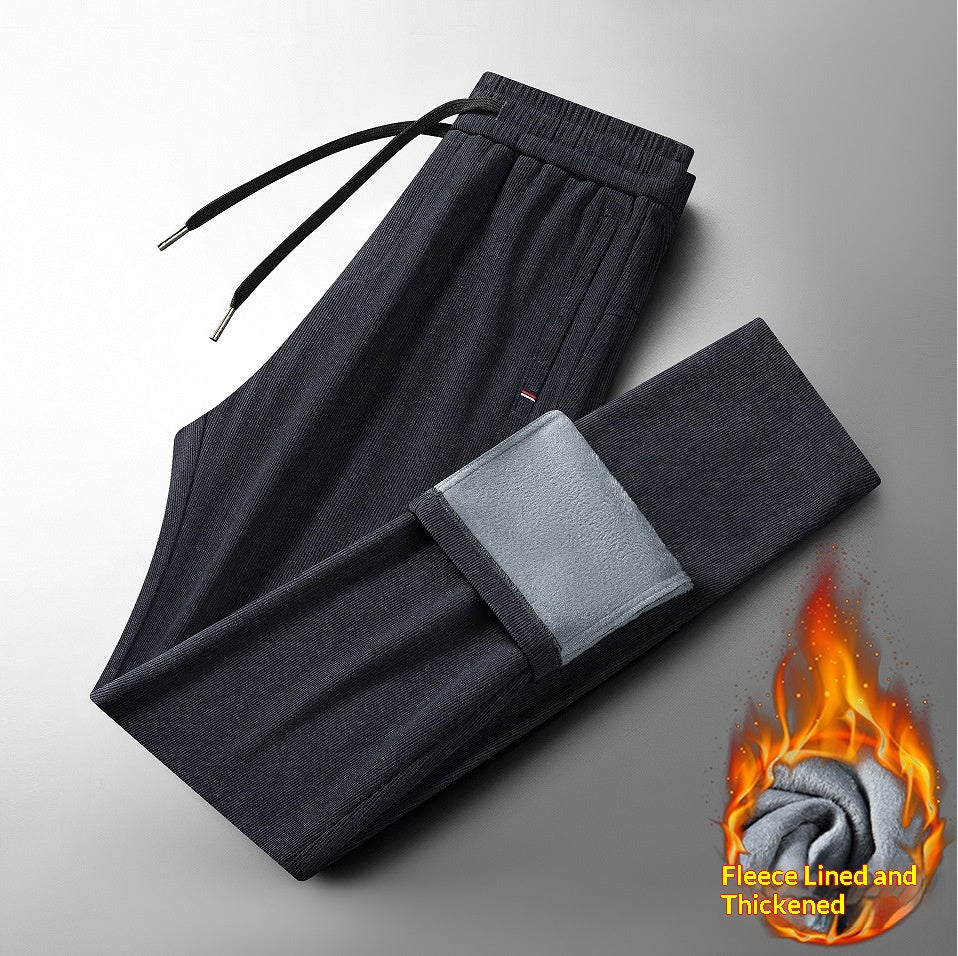 Pantalons à manches courtes et polyvalents, doublés de polaires pour hommes