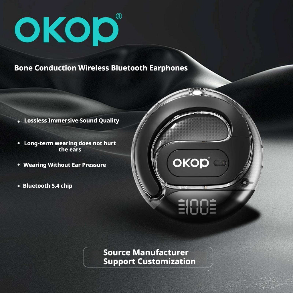 KP-207 Modèle sportif OWS Bluetooth d'écouteurs d'oreilles avec affichage numérique Non