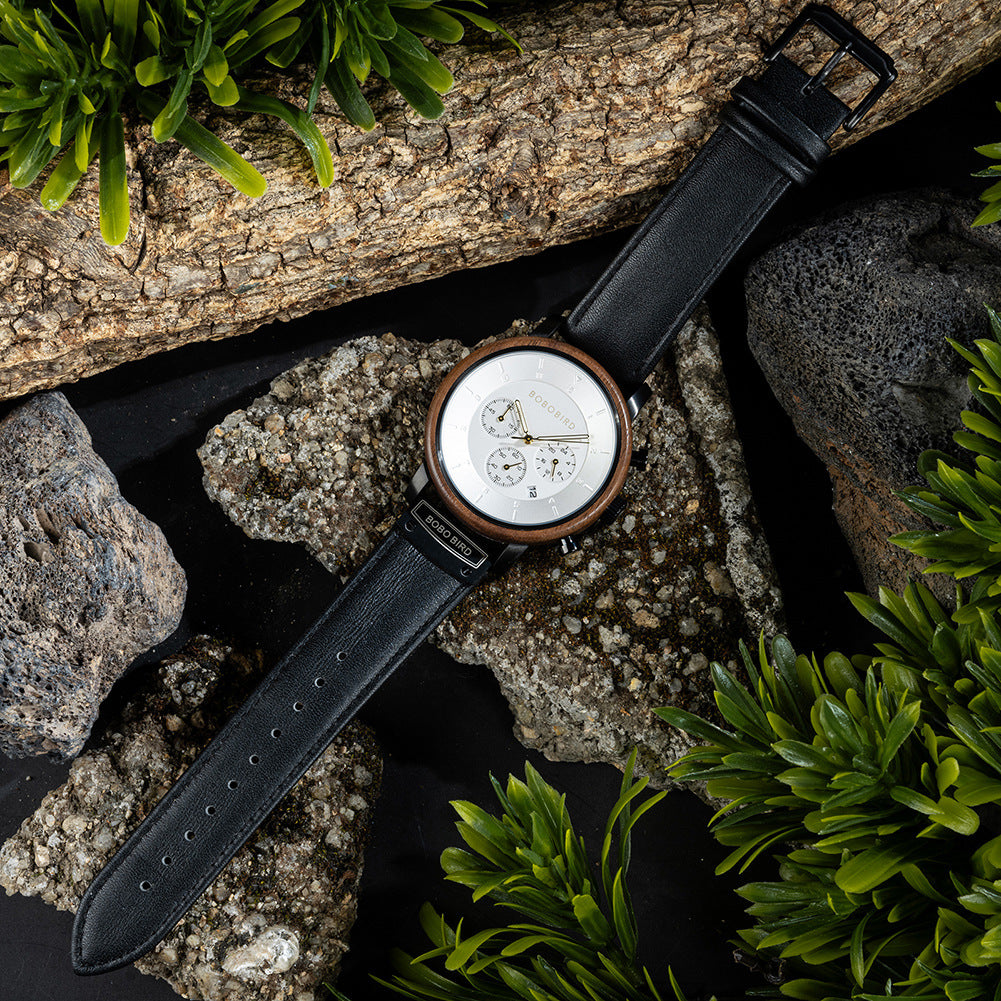 Montre vintage homme en bois