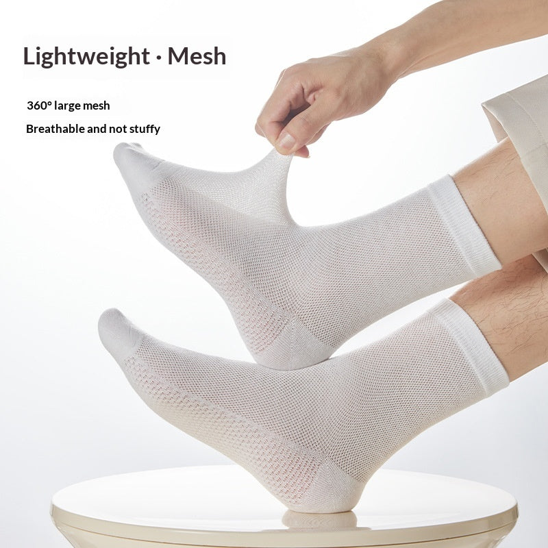Chaussettes en coton pur respirant Mesh Long Business