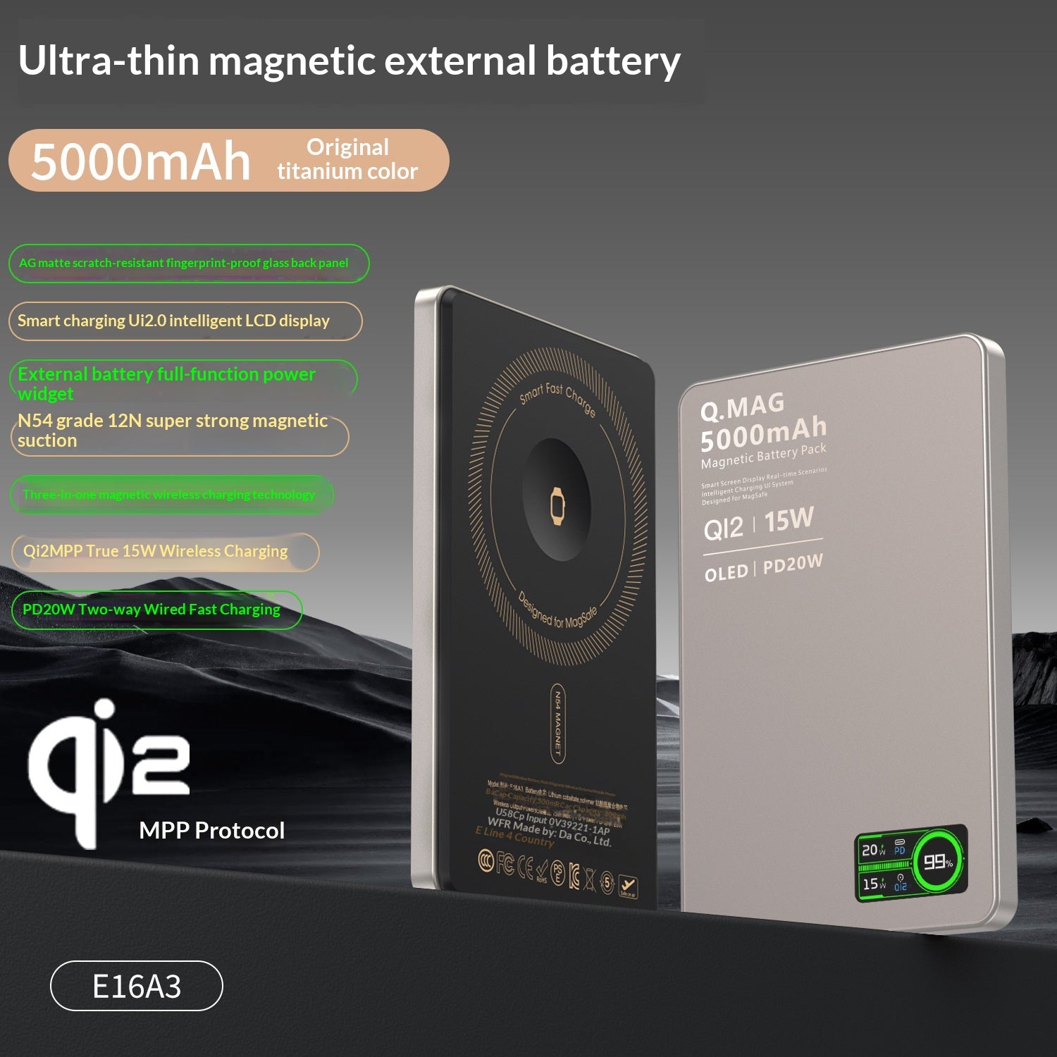 Banque de puissance magnétique ultra-mince