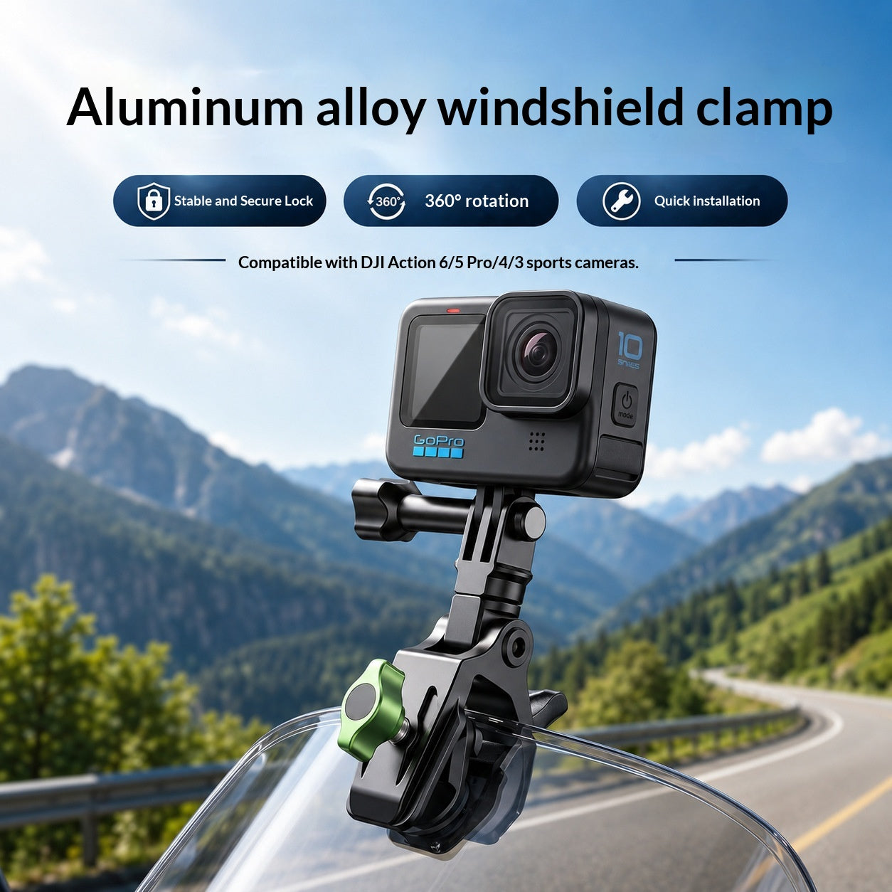 Alliage d'aluminium Montage fixe à 360 degrés pour la production de films à vélo