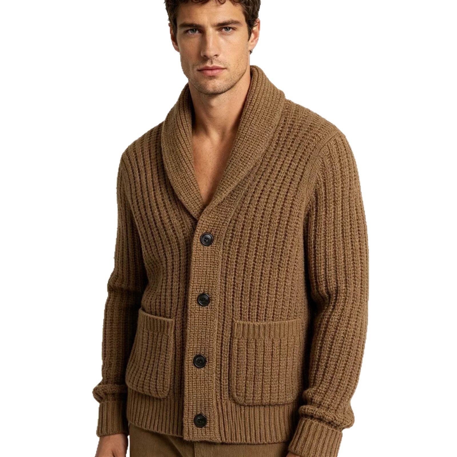 Veste de cardigan rayé pour hommes