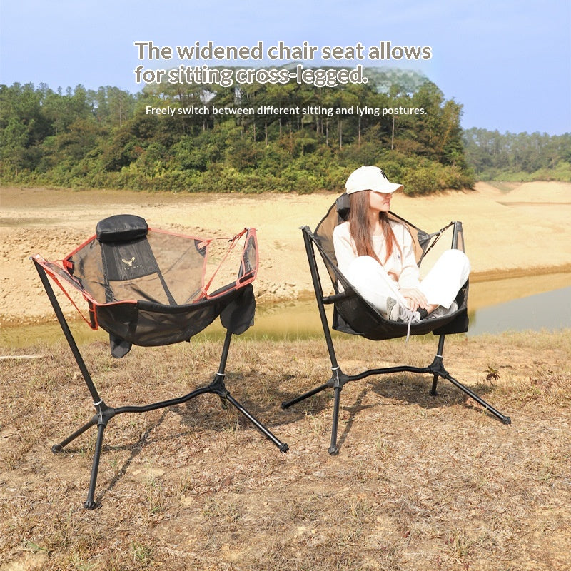 Chaise de pêche Rocking Aluminium Alliage Camping Rocking Chaise