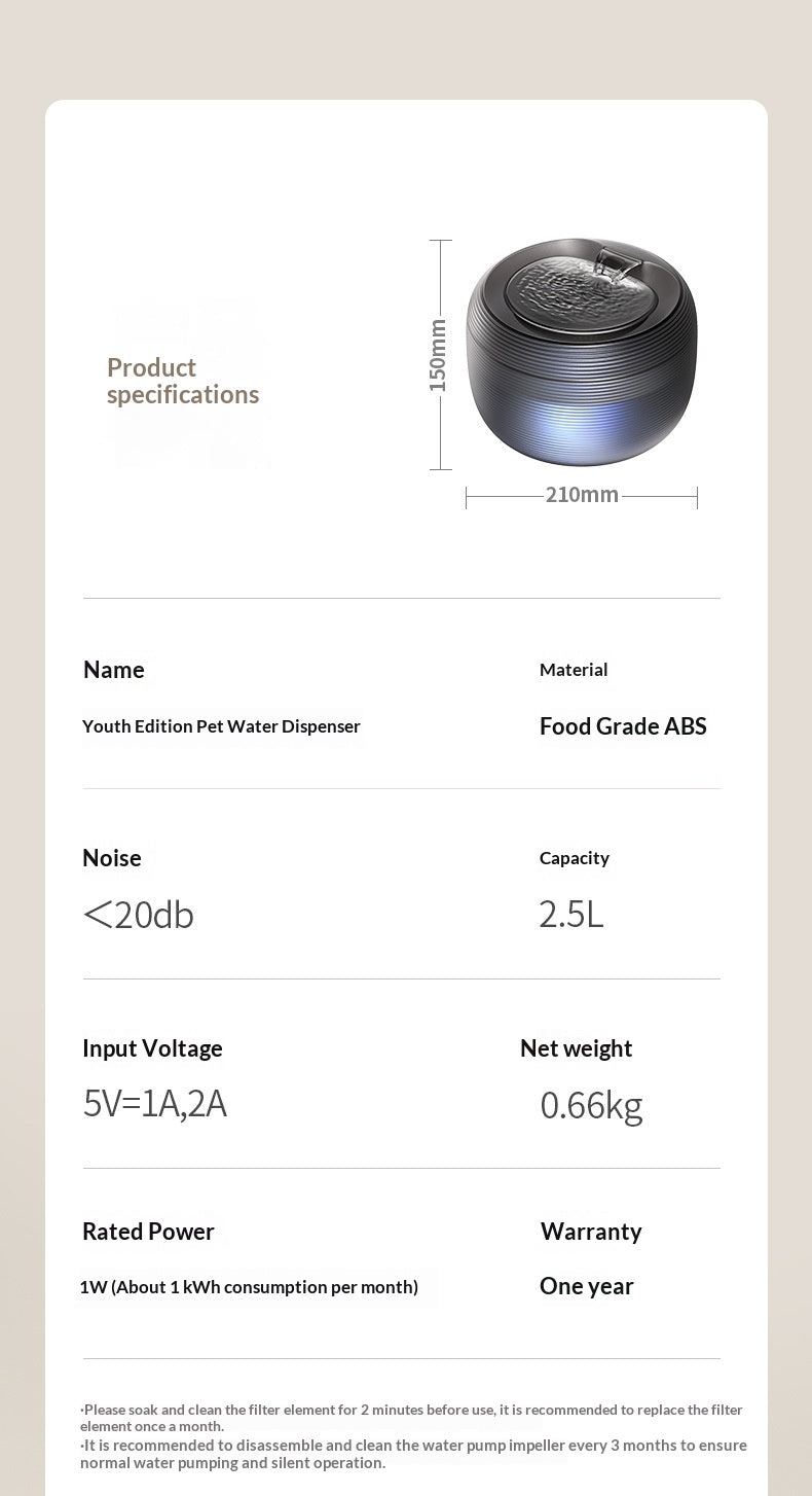 Fontaine d'eau pour animaux intelligents