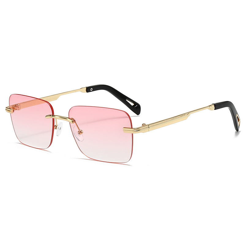 Lunettes de soleil carrées creuses pour hommes et femmes