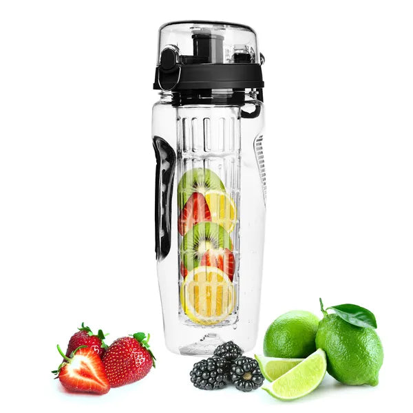 Fruit Infuseur bouteille d'eau 32OZ Juice Shaker Sport W& Flip Top Grips antidérapants pour off